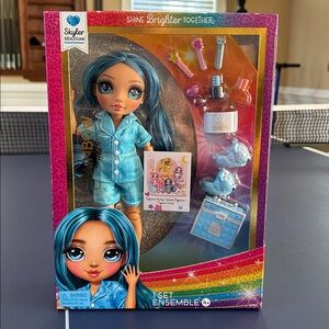Rainbow Junior High Skyler Doll with Blue Hair and Pajamas